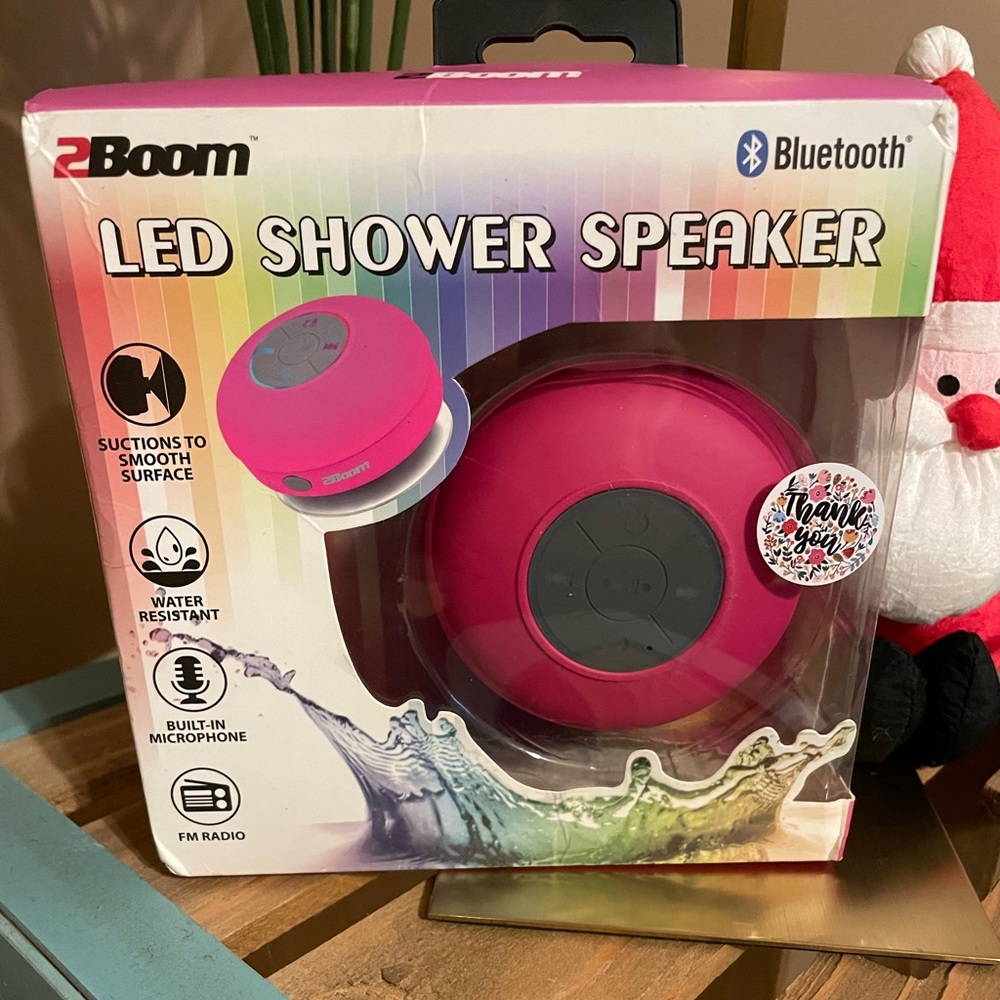 Pink LED Shower Speaker